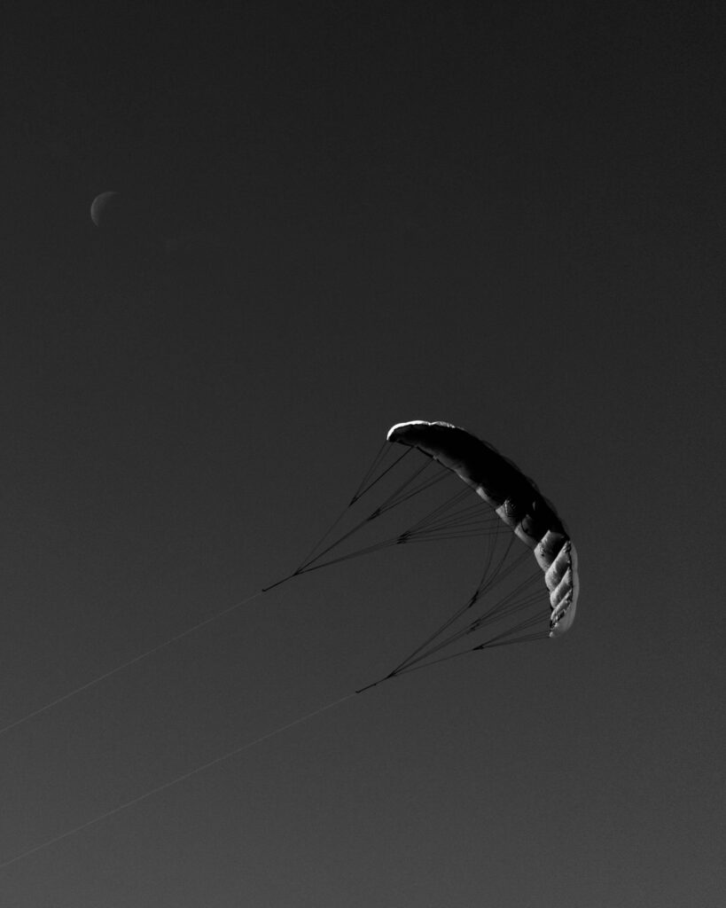 Paragliding canopy in the sky